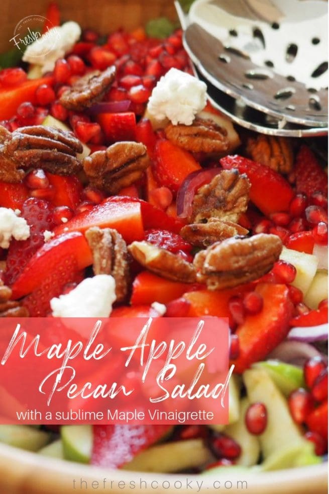 Maple Apple Pecan Salad | www.thefreshcooky.com