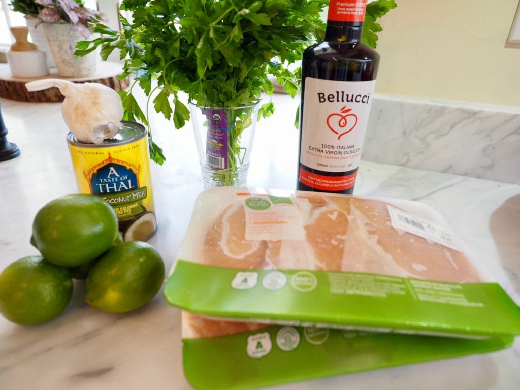 ingredients for coconut lime chicken | www.thefreshcooky.com