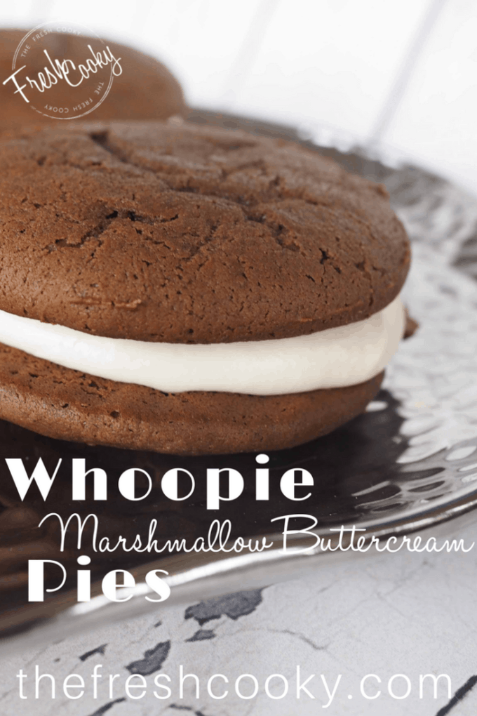 WHOOPIE PIE Pin with large whoopie pies on a  silver platter