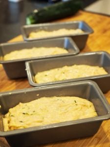 zucchini bread batter in mini loaf pans | www.thefreshcooky.com