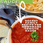 Pin for Easy Italian Spaghetti Sauce with large bowl