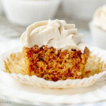 Carrot Cake Cupcakes with Cream Cheese Frosting