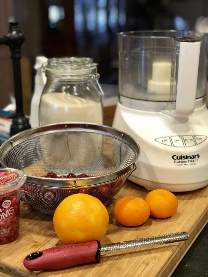 ingredients for fresh cranberry relish | thefreshcooky.com