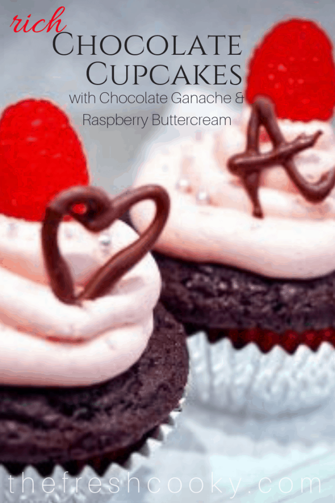 Rich Chocolate Cupcakes with Fresh Raspberry Buttercream | www.thefreshcooky.com
