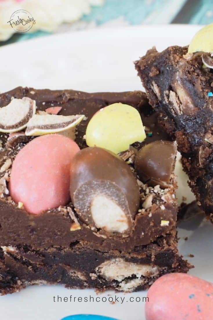 Robin Egg Whopper Easter Brownies