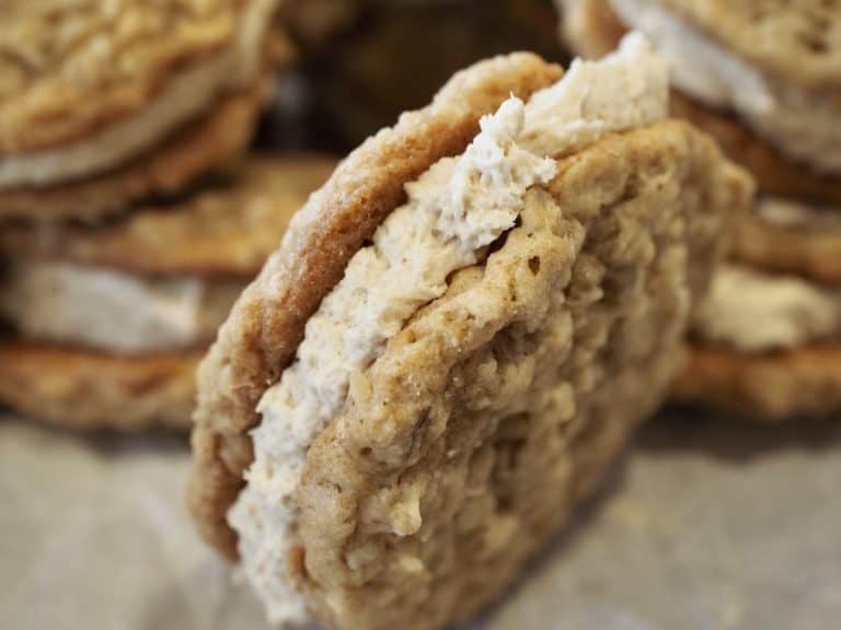 Oatmeal Sandwich Cookies with Maple Brown Sugar Buttercream