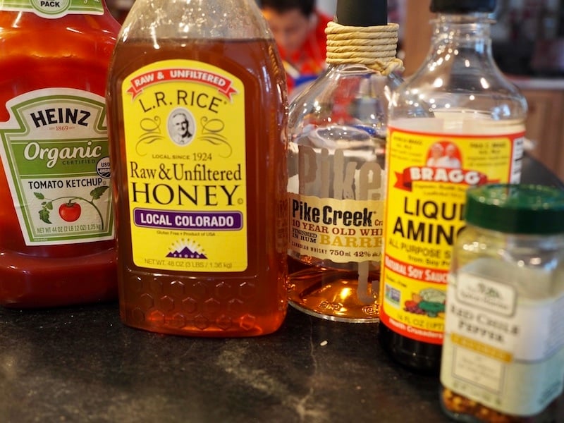 Ingredients for honey bourbon chicken www.thefreshcooky.com  