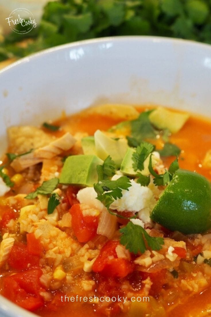 Easy Tortilla Soup • The Fresh Cooky