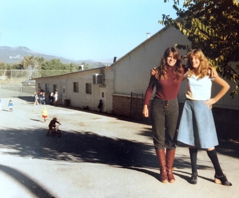 Kathi (the fresh cooky) and friend Dawn circa 1979