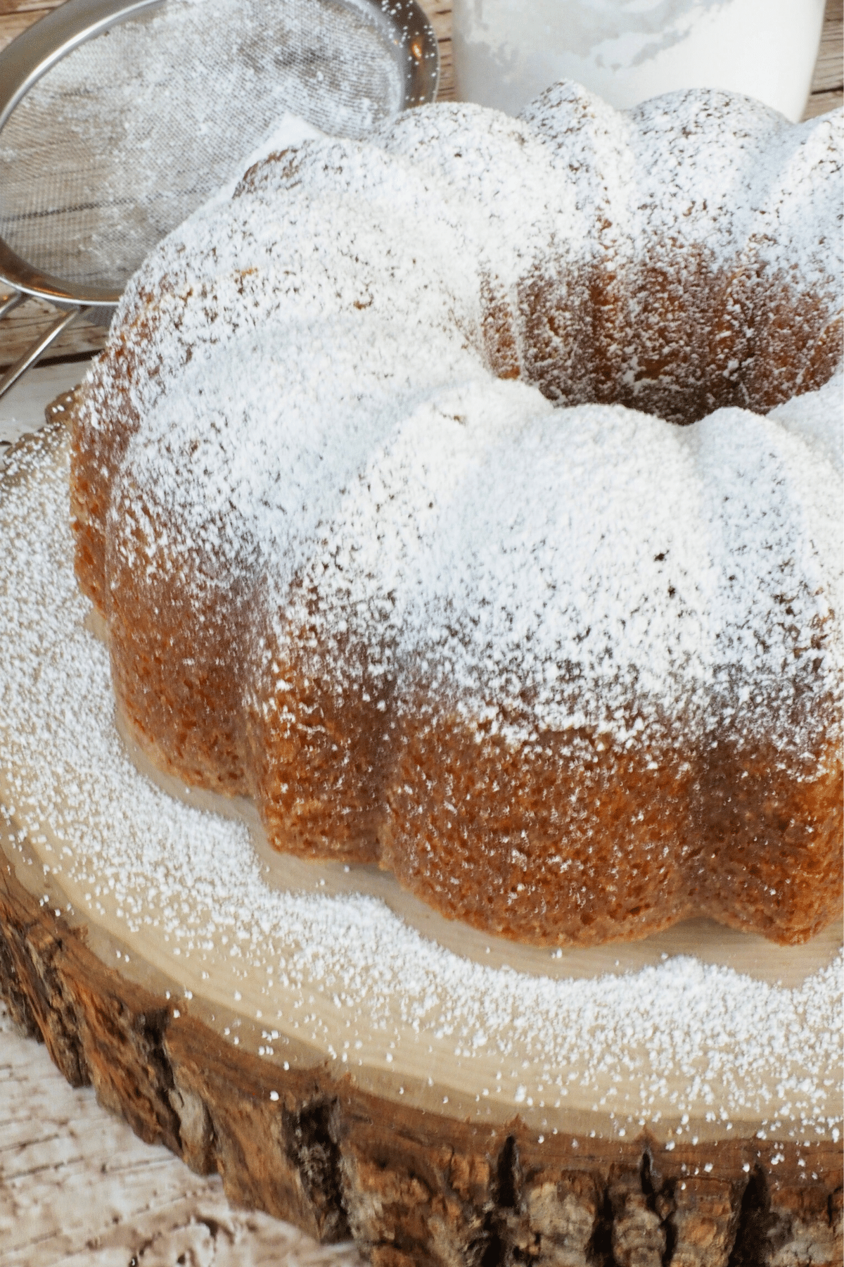 Dust the Kentucky Butter Cake with powdered sugar if desired.