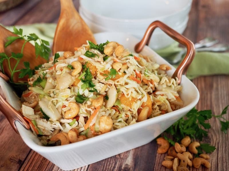 Asian Ramen Noodle Salad | #thefreshcooky #asiansalad #sidesalad #cabbage #ramen #ramensalad #salad #easyrecipe 