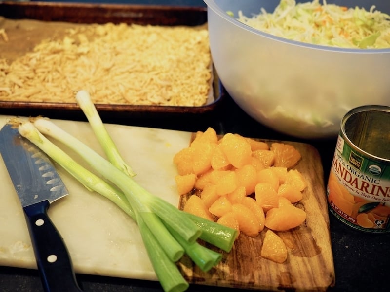 Ingredients for Asian Ramen Noodle Salad | www.thefreshcooky.com #asianramennoodlesalad