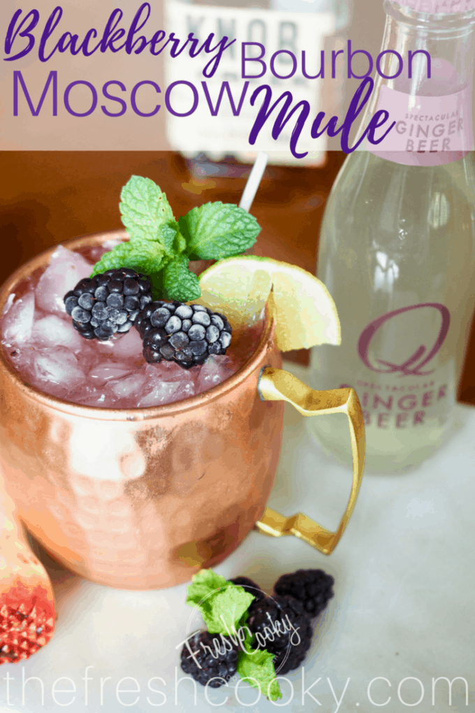 Blackberry Bourbon Moscow Mule | www.thefreshcooky.com