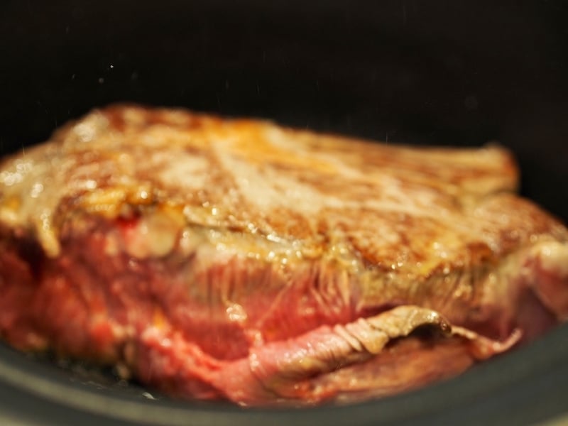 Hunk of browned chuck roast | www.thefreshcooky.com