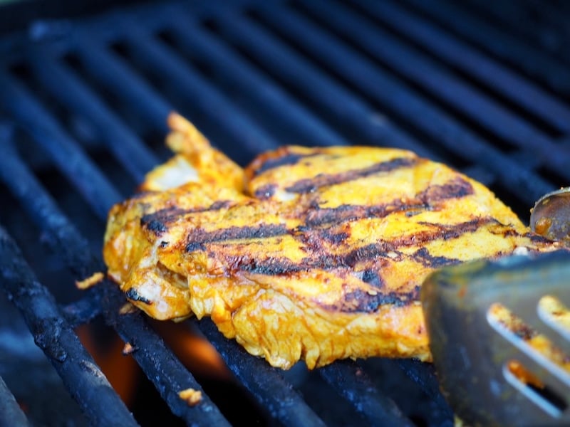 Shawarma Chicken Breast with grill marks.