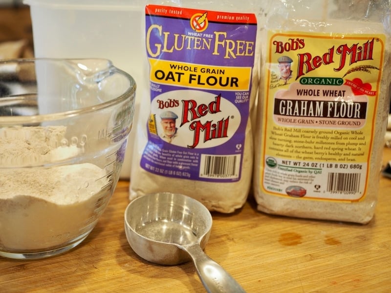 This is the moistest most flavorful banana bread recipe. With the addition of oat and graham flours, reduced sugar and a touch of honey, it makes for the perfect afterschool snack! #bananabread #oatflour #grahamflour #healthy #afterschoolsnack #simple #bananaoatbread #brunch #quickbread #thefreshcooky