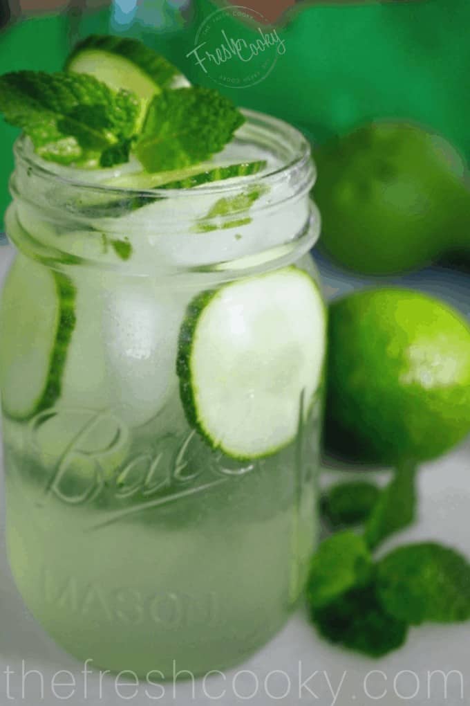 Cucumber Cooler Cocktail {Basil or Mint}