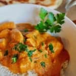 This restaurant style, slow cooker Butter Chicken is so easy to put together you'll be making it frequently. Easily adjust the spiciness to your tastes. Authentic & healthy, with very little hands on cooking time. #thefreshcooky #butterchicken #indianfoods #Keto #glutenfree #chicken #coconutmilk #crockpot #slowcooker #fallrecipes #easyweeknightmeal