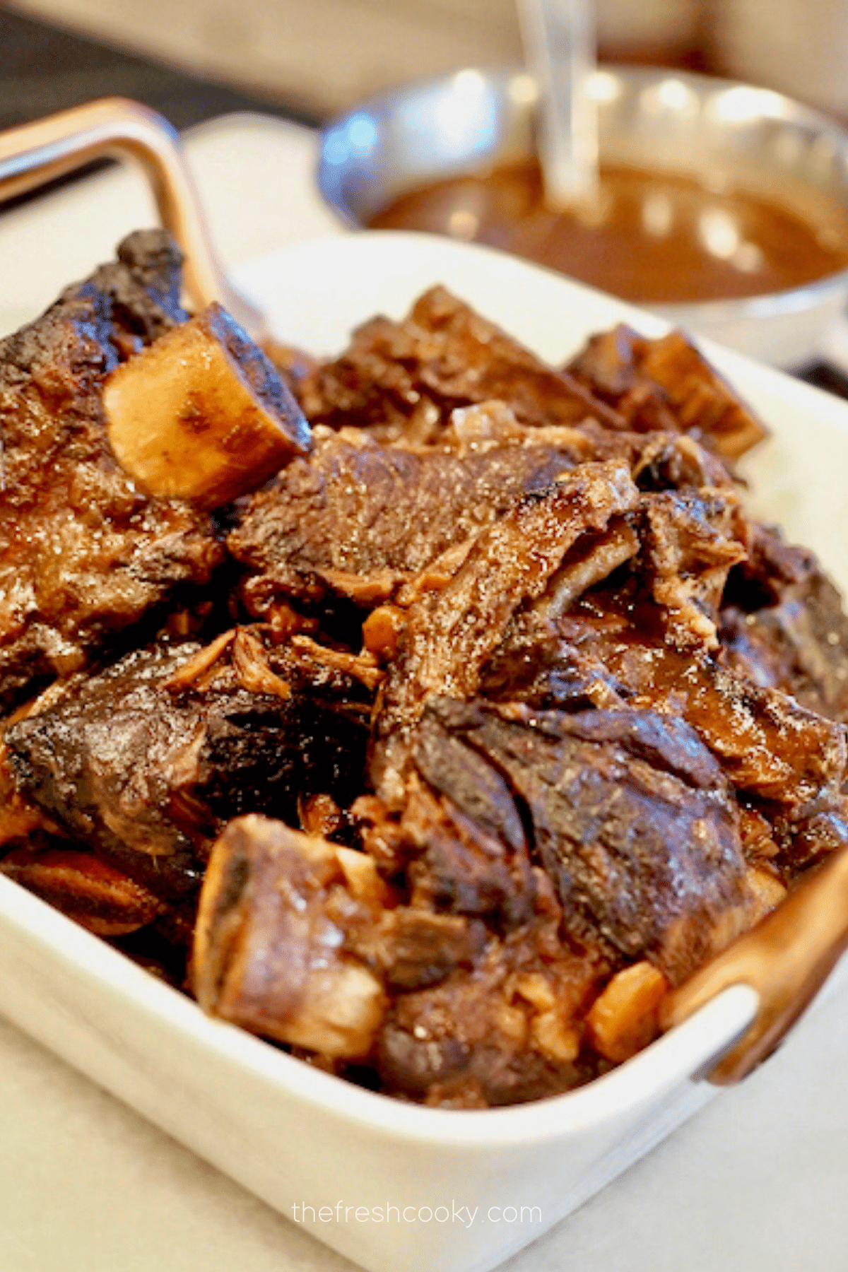 Italian Short Ribs in bowl ready to serve.