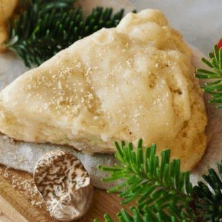 Eggnog Scones with Browned Butter White Chocolate Glaze | www.thefreshcooky.com