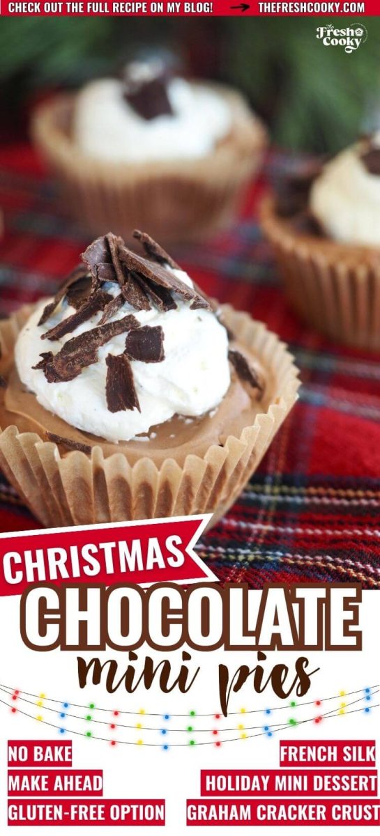 Christmas Chocolate Mini Pies, to pin.
