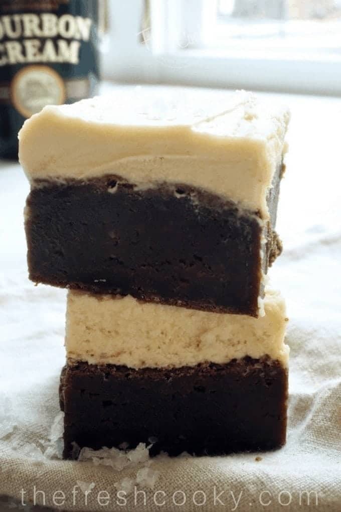 Milk Stout Fudge Brownies with Irish Cream Buttercream