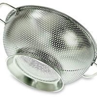 PriorityChef Colander, Stainless Steel Micro-Perforated Strainer For Washing Rice, Pasta And Small Grains, 3 Quart