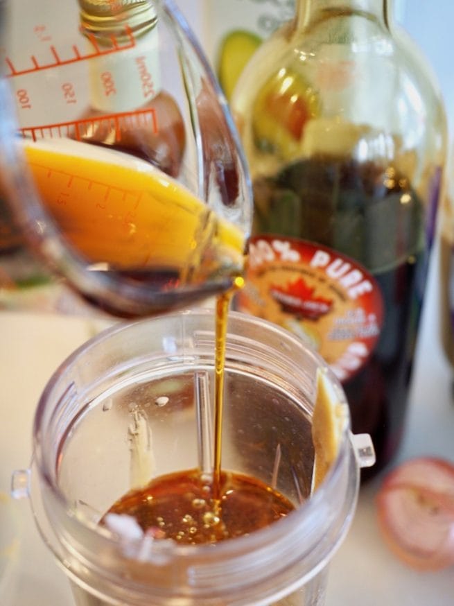 pouring in maple syrup | www.thefreshcooky.com