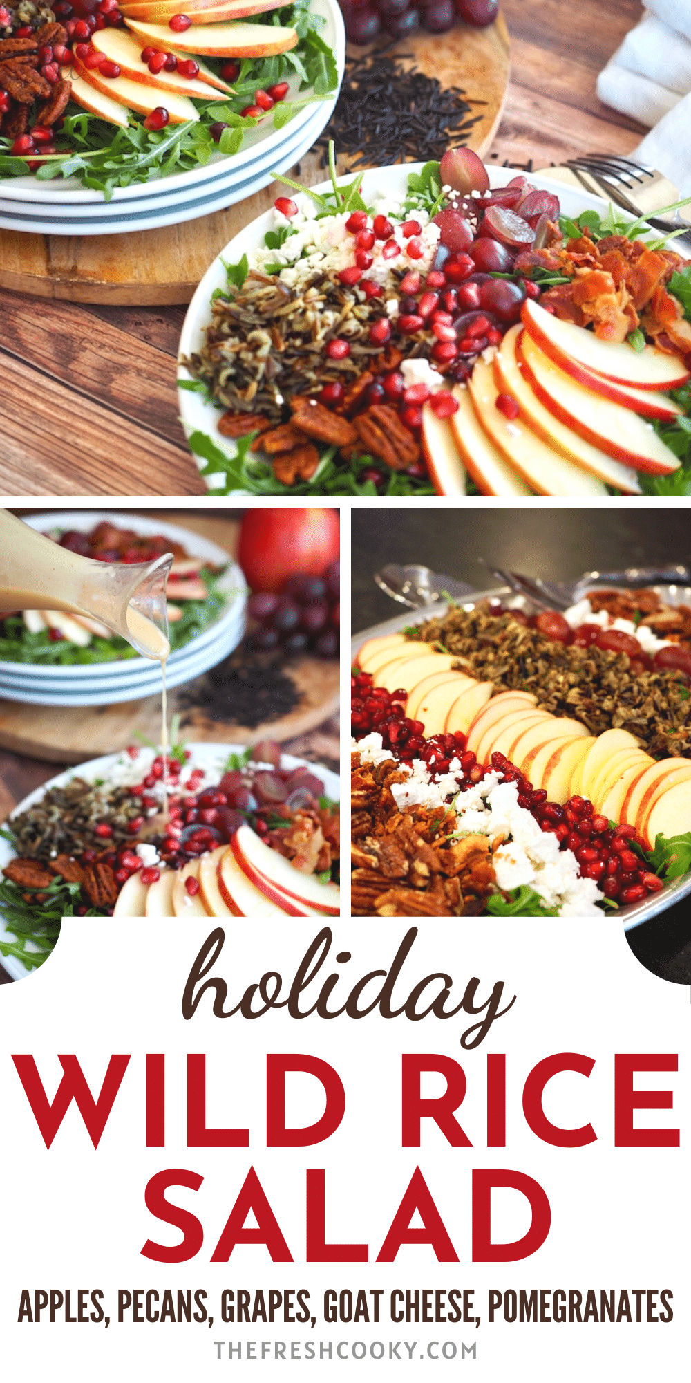 Harvest Wild Rice Salad {Holiday Salad Recipe} • The Fresh Cooky