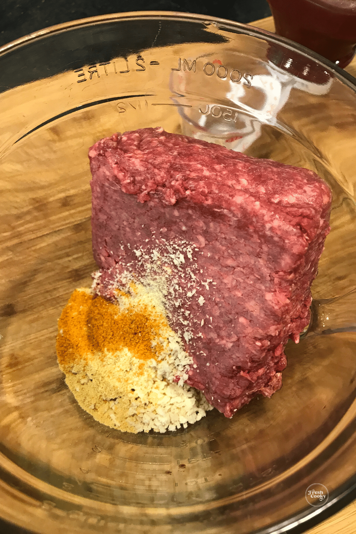 Seasonings in bison meat.