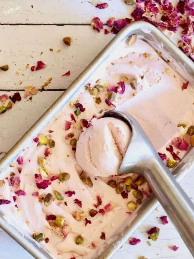 Rose Pistachio Ice Cream Story