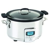 All-Clad SD712D51 4 Qt. Slow Cooker with Aluminum Insert, Silver
