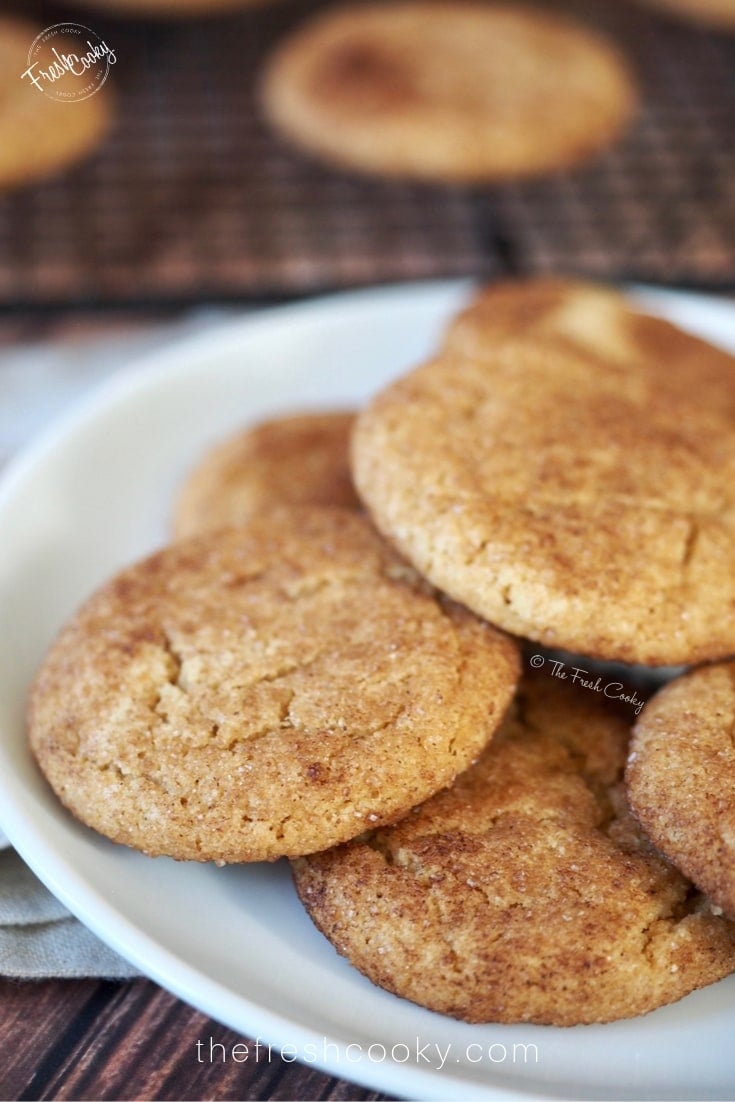Plate of Cookie Butter Soft Snickerdoodles | thefreshcooky.com