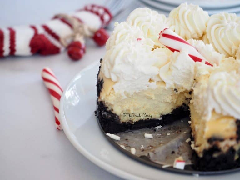 White Chocolate Peppermint Cheesecake (Instant Pot or Oven)