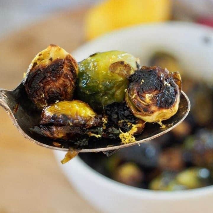 Roasted Brussels Sprouts with Honey Balsamic Glaze