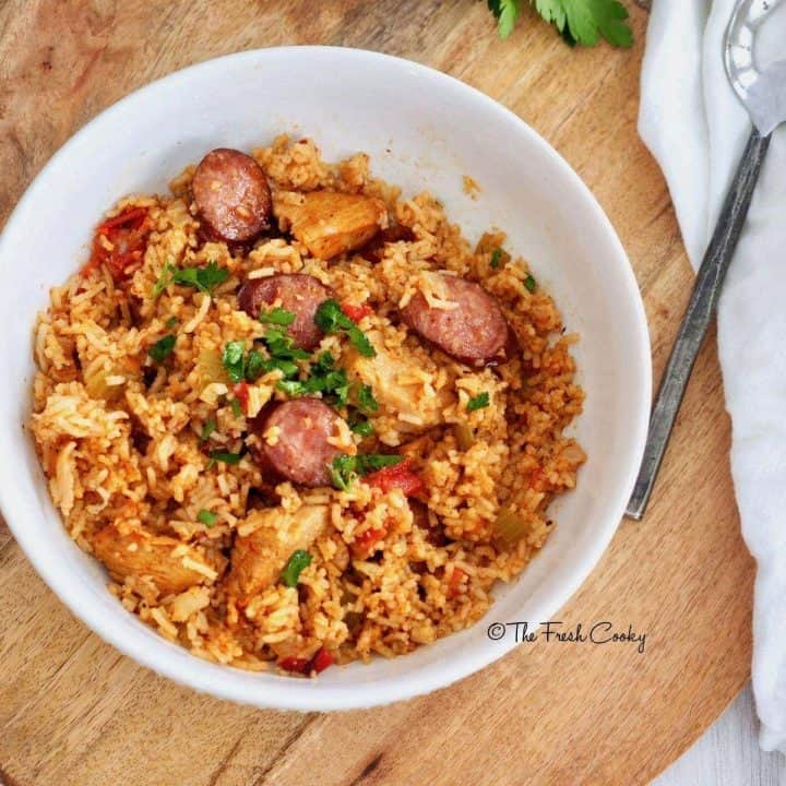Easy Instant Pot Chicken & Sausage Jambalaya