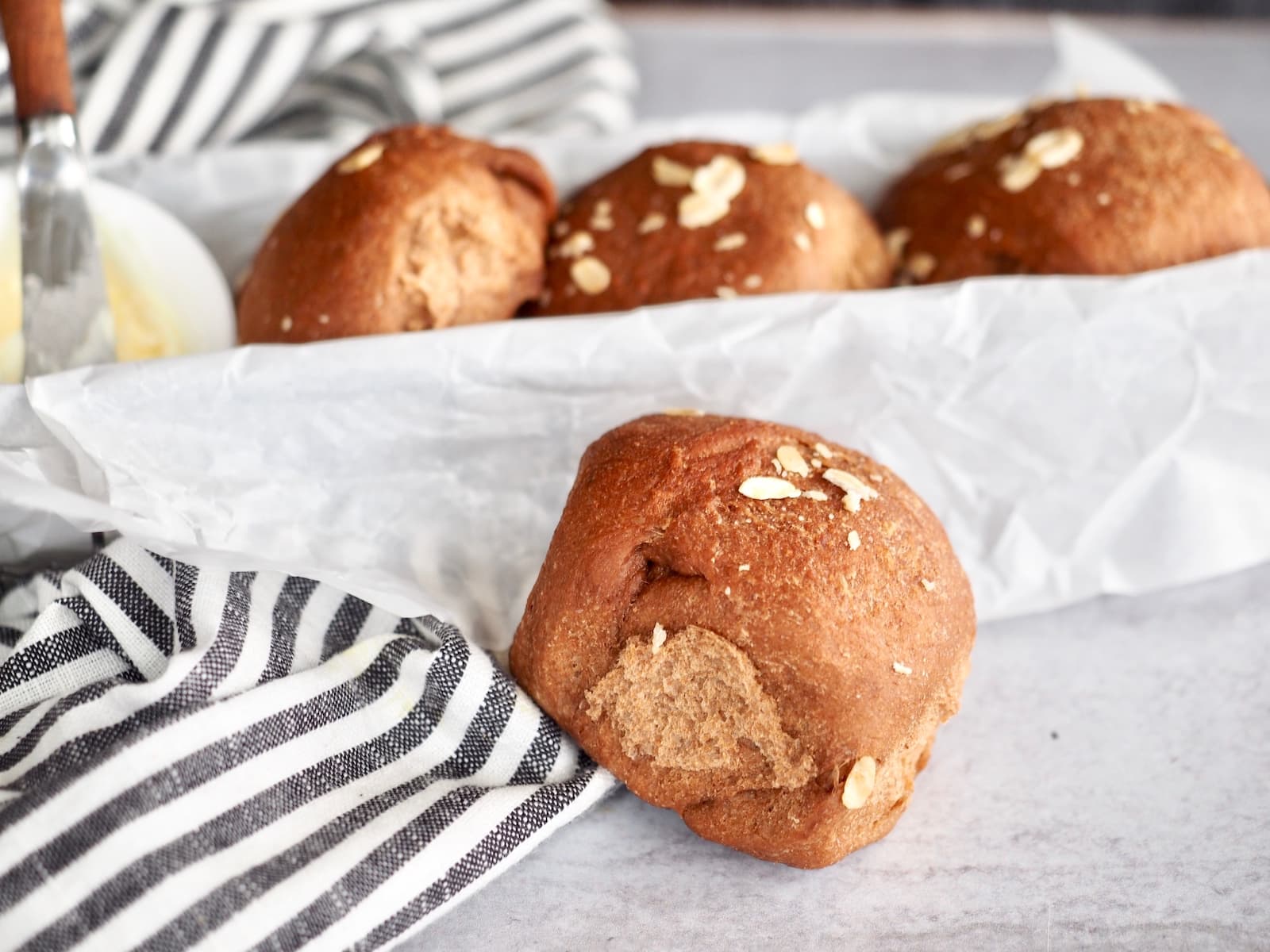 Sweet Molasses Brown Bread Rolls • The Fresh Cooky