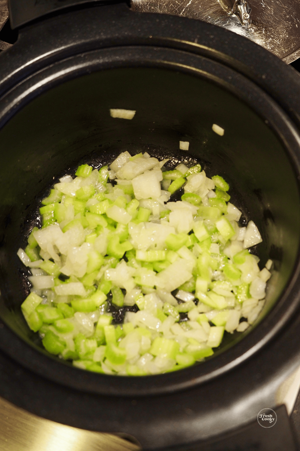 Saute onions and celery.