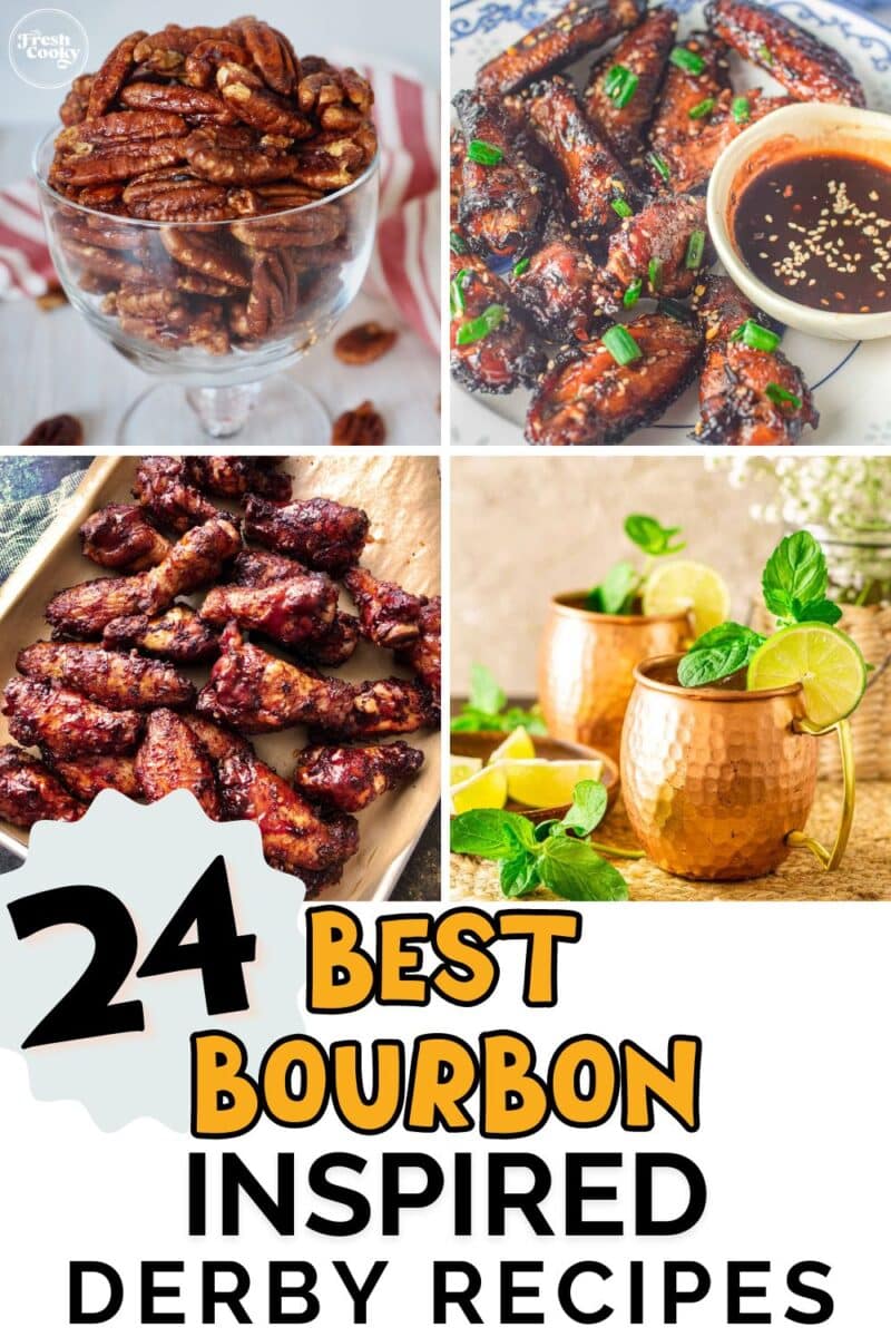 Bourbon pecans, bourbon glazed wings and bourbon kentucky mule to pin.