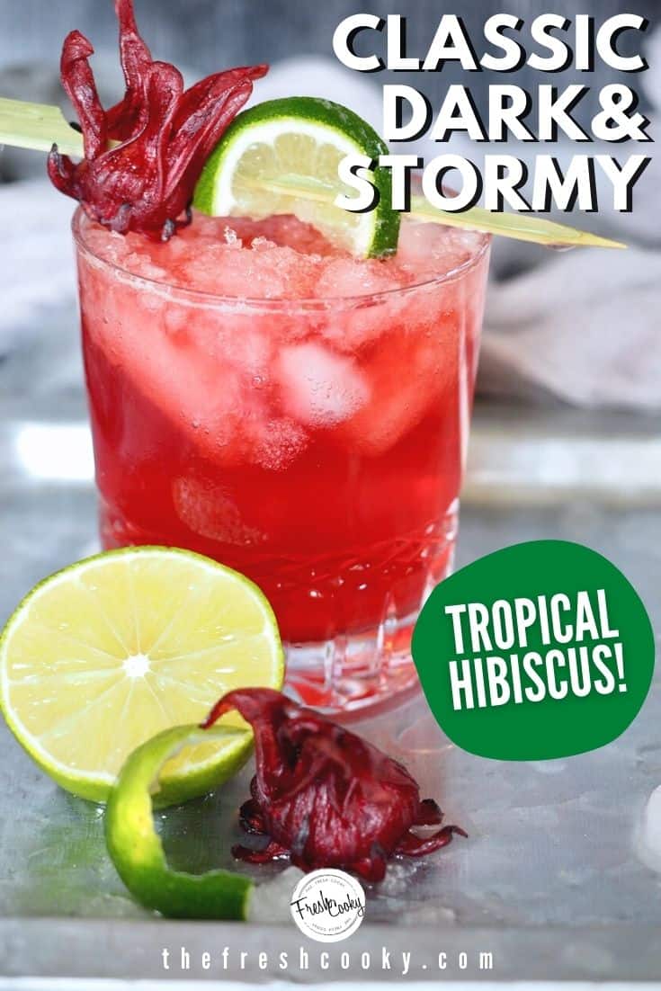 Pinterest image for Classic Dark and Stormy cocktail