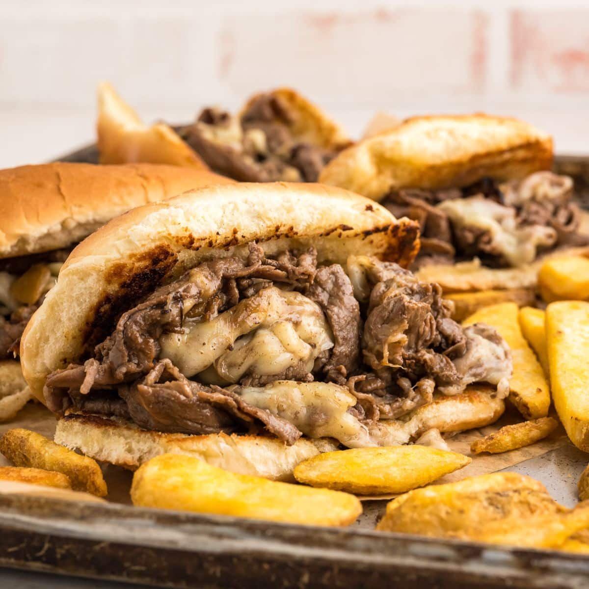 Philly Cheesesteak Grilled Cheese School Lunch