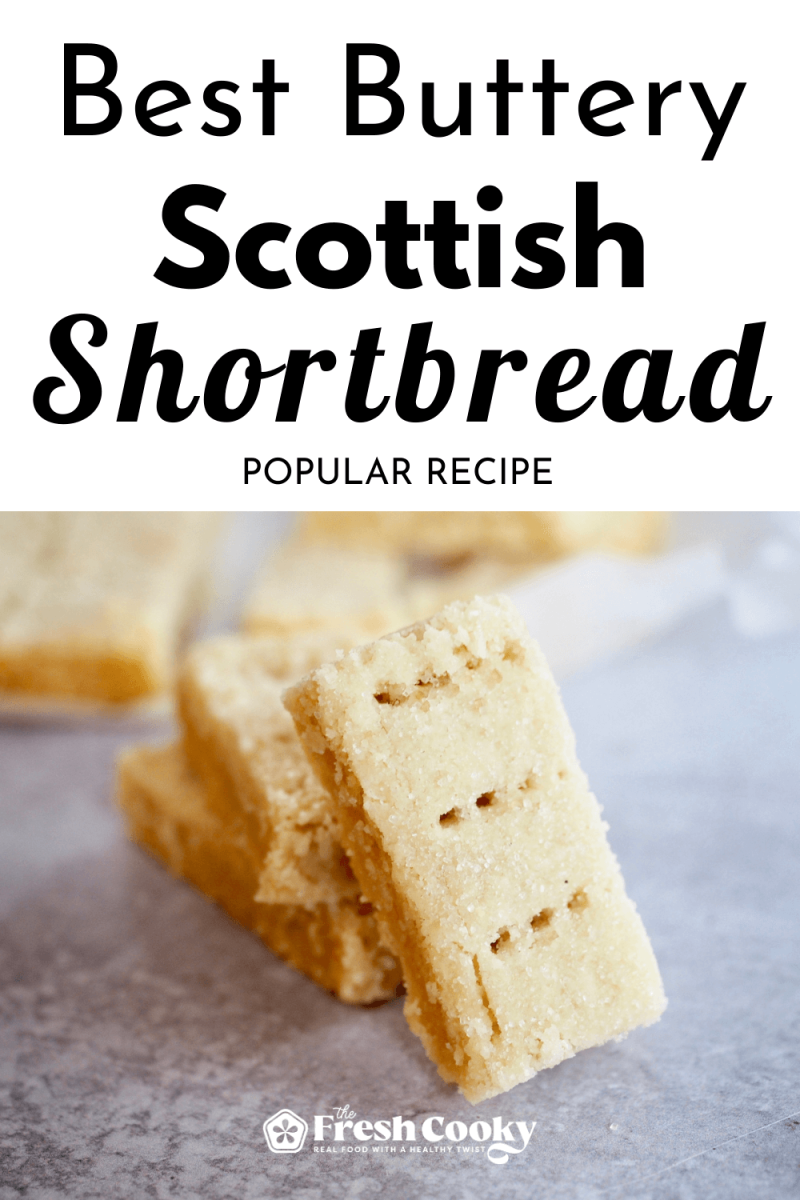 Scottish Shortbread fingers leaning against each other, for pinning.