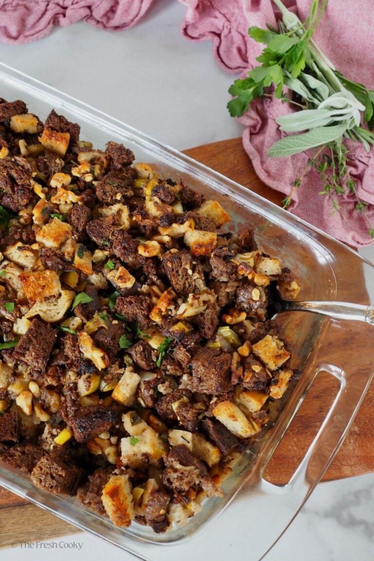 Baked sausage stuffing.