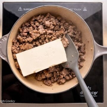 Add softened cream cheese.