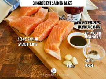 Healthy 3-Ingredient Raspberry Glazed Salmon • The Fresh Cooky