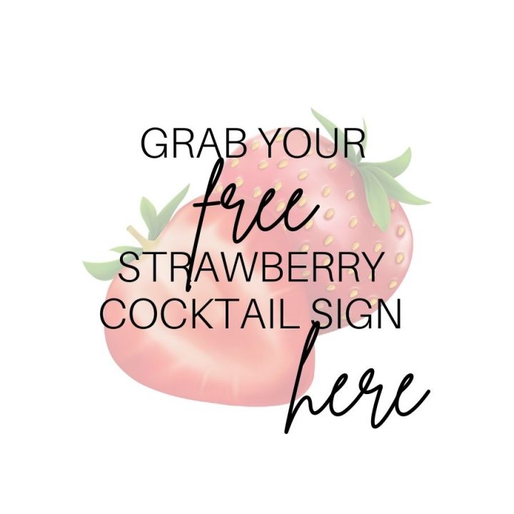 Clickable Button for Free Strawberry Cocktail Sign.