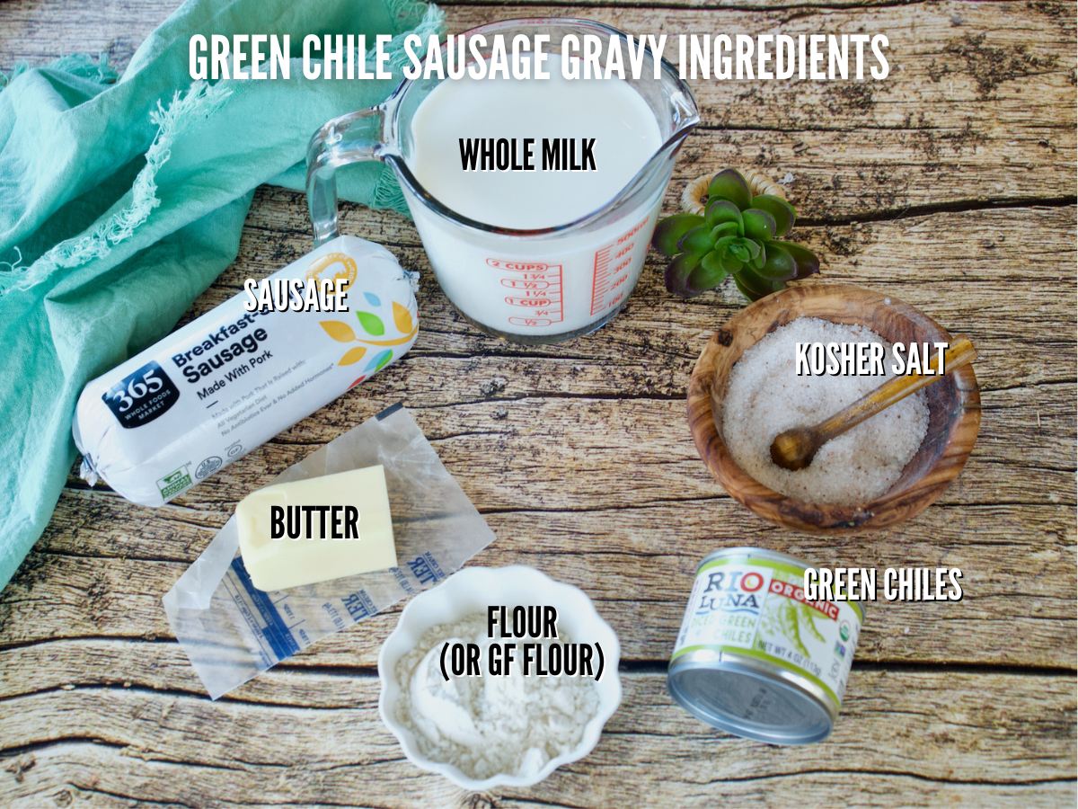 Sausage gravy labeled ingredients.