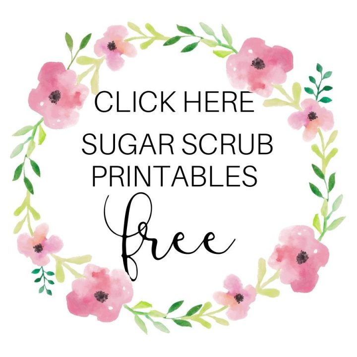 Clickable button for free sugar scrub printable labels.