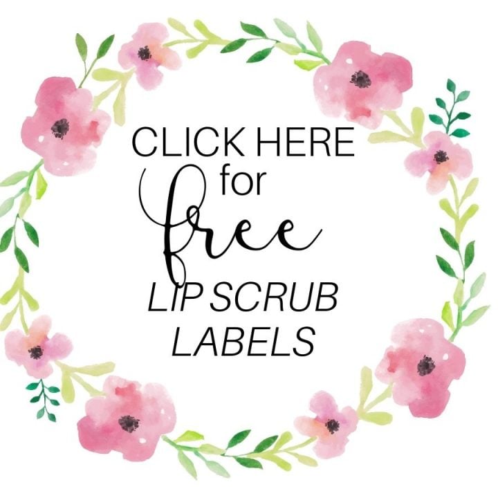 Free Printable Lip Scrub Labels Button, click to be taken to labels.