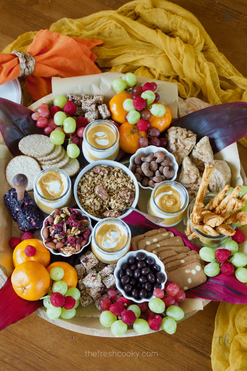 Fall charcuterie board ideas with a loaded board with all sorts of fall grazing ideas.